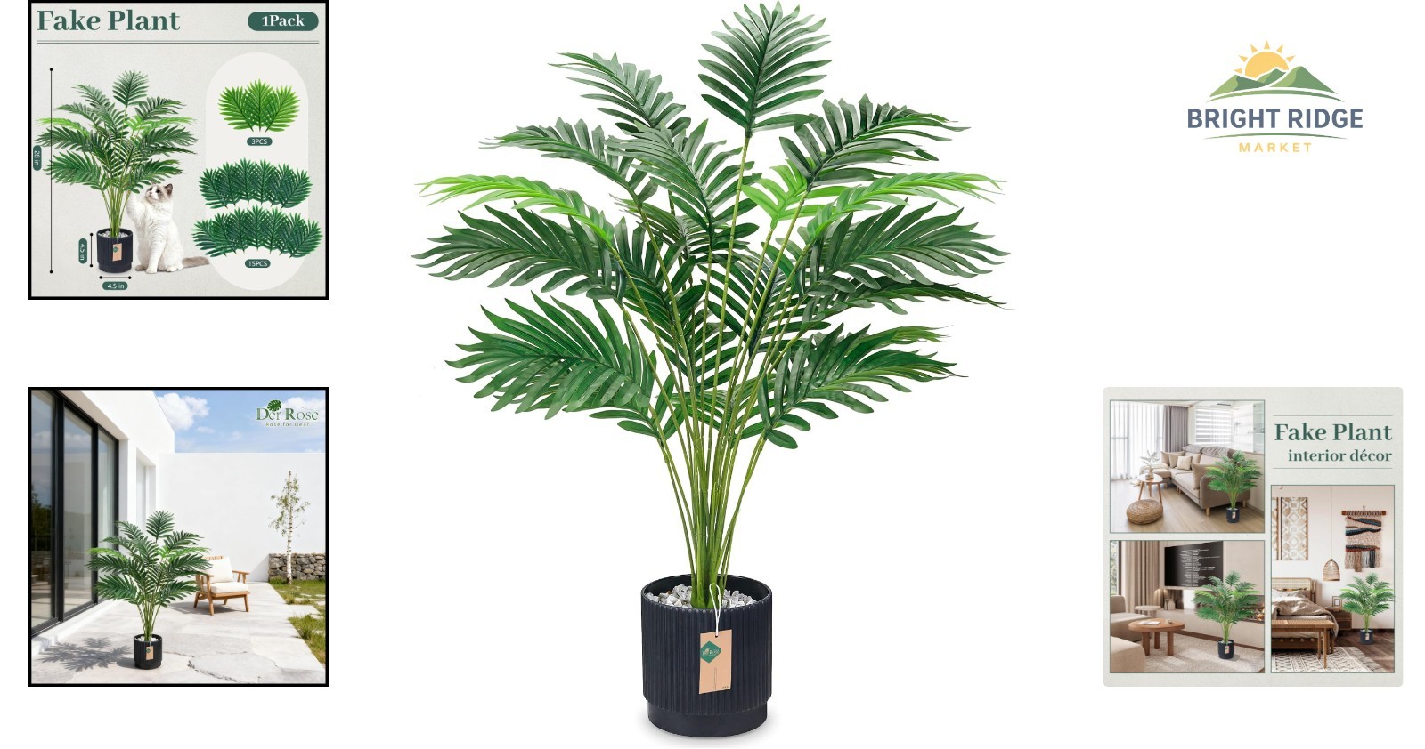 28-Inch Artificial Palm Tree for Indoor and Outdoor Home Decor and Styling