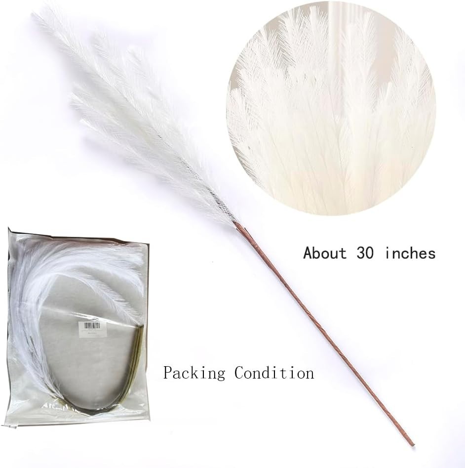 Soft Silk 8 PCS Artificial Pampas Grass – 30″ Decor for Stylish Events & Homes