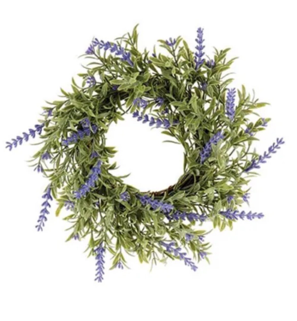 English Lavender Candle Ring / Wreath 2.5″ Inner / 8″ Outer Diameter Country