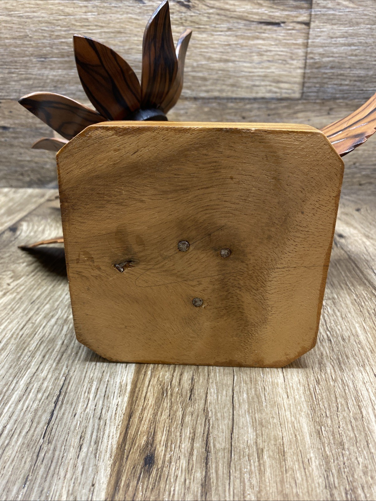 Wood Flower Arrangements Carved Hardwood Decor