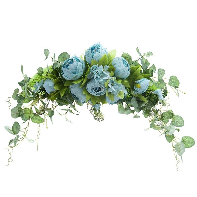 Artificial Flower Row Wreath Arch Backdrop Garland DIY Wedding Home Decor 60CM