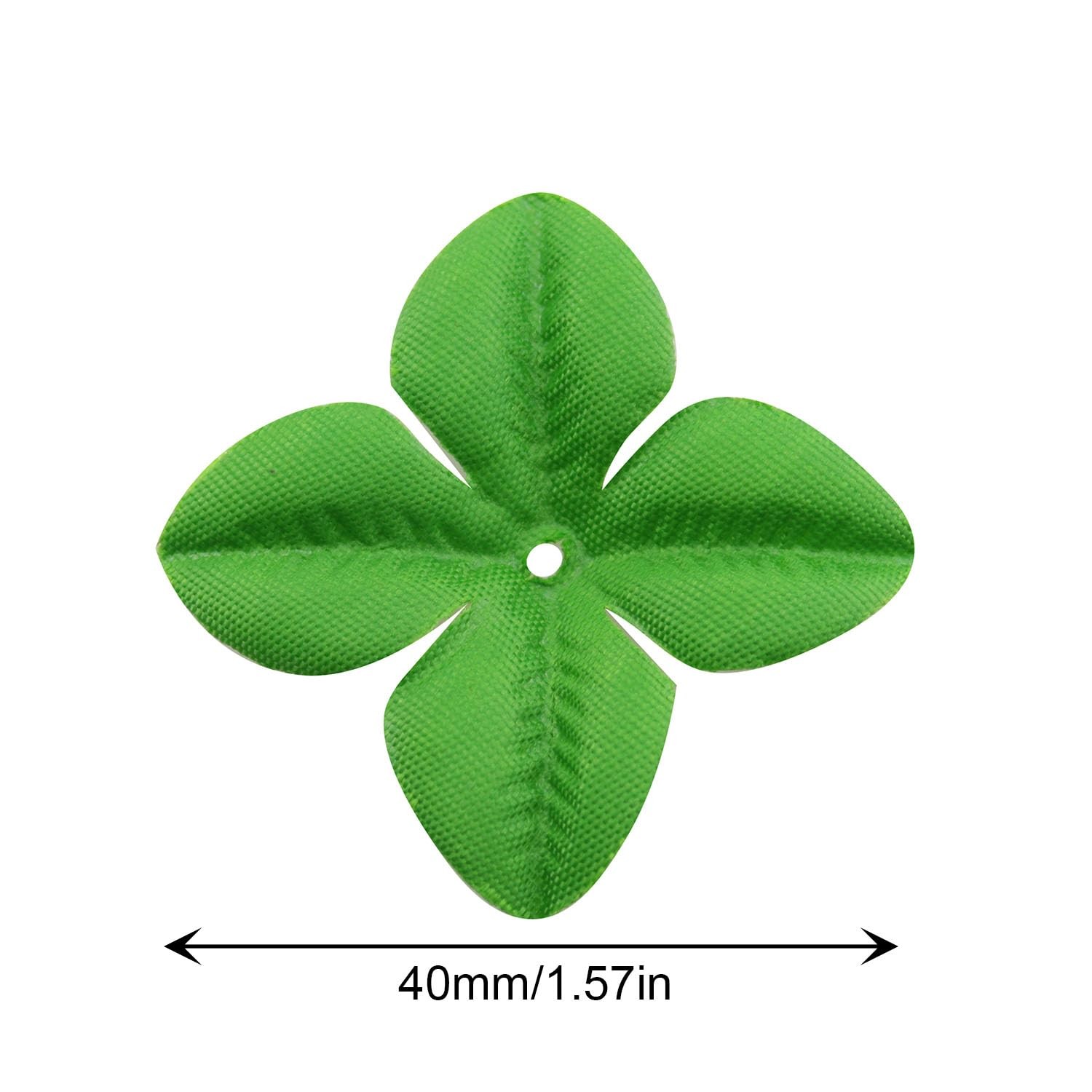 250PCS Realistic Artificial Four Leaf Clover Silk Fabric Green Leaves 1.57in …