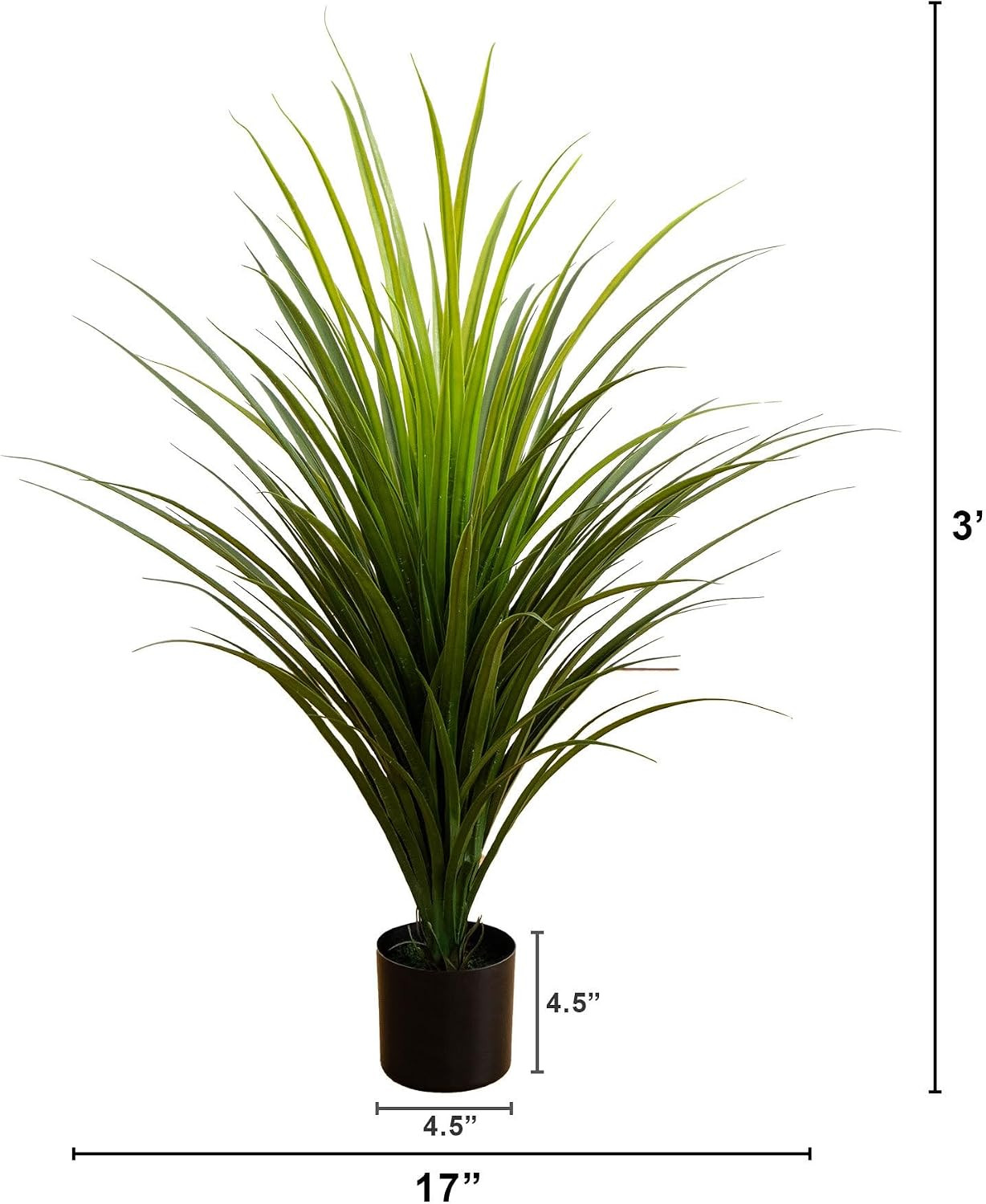 3Ft UV Resistant Artificial Grass Plant for Indoor/Outdoor Decor