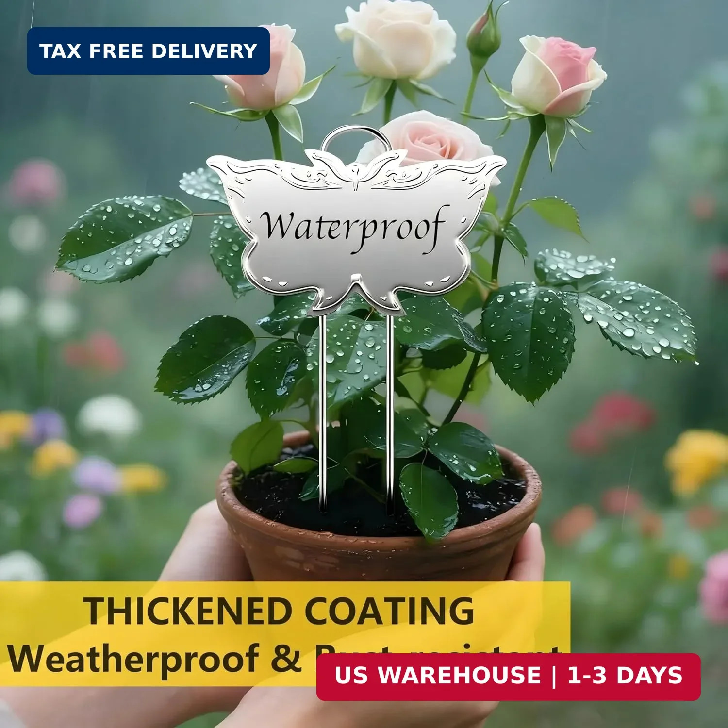 Metal Plant Labels 11in Tall 30 Pack Silver Outdoor Waterproof Garden Label Larg