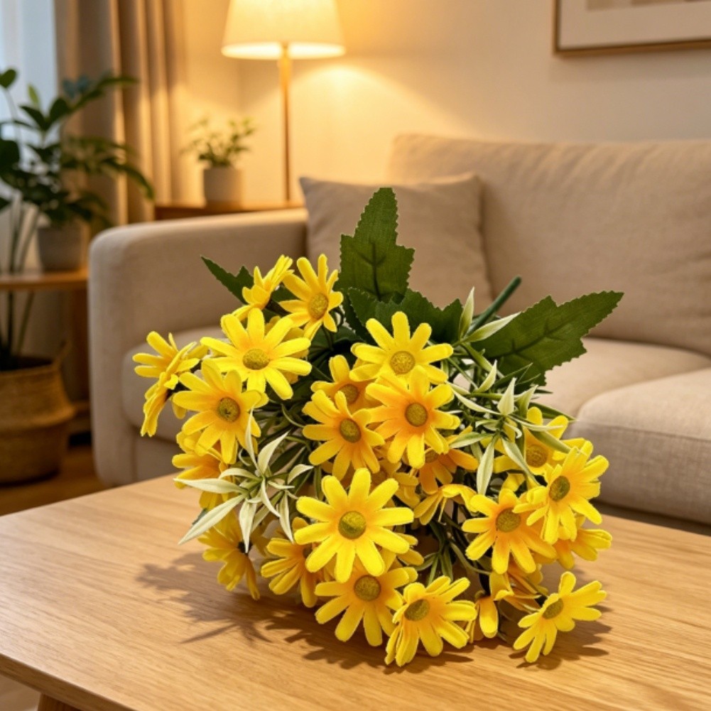 Silk Wild Chrysanthemum Faux Flowers 6 Branches 34cm for Event Styling