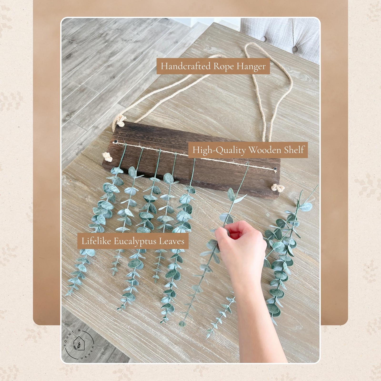 Hanging Eucalyptus Plant Realistic Artificial Eucalyptus Greenery for Boho, R…