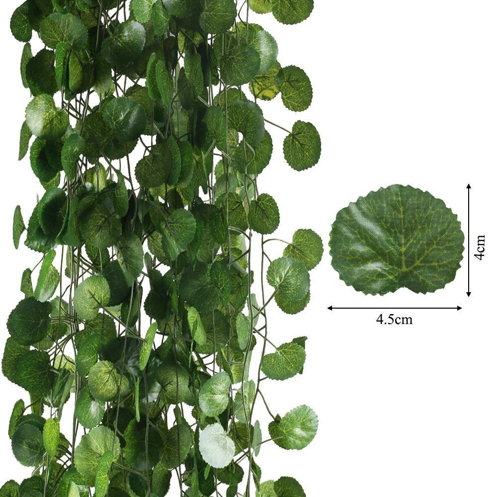 12 Pack 84FT Artificial Greenery Vines – Hanging Garland Leaves for Home, Weddin