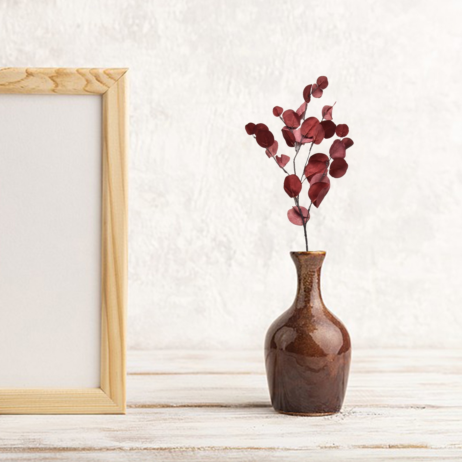 Eucalyptus Leaf Artificial Plants Wall MoneyFake Flowers Arrangement Accessories
