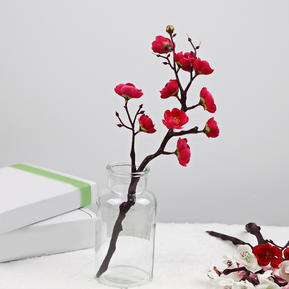 Fake Flower Arrangement Plum Blossom Bouquet Sustainable Choice Vibrant Colors