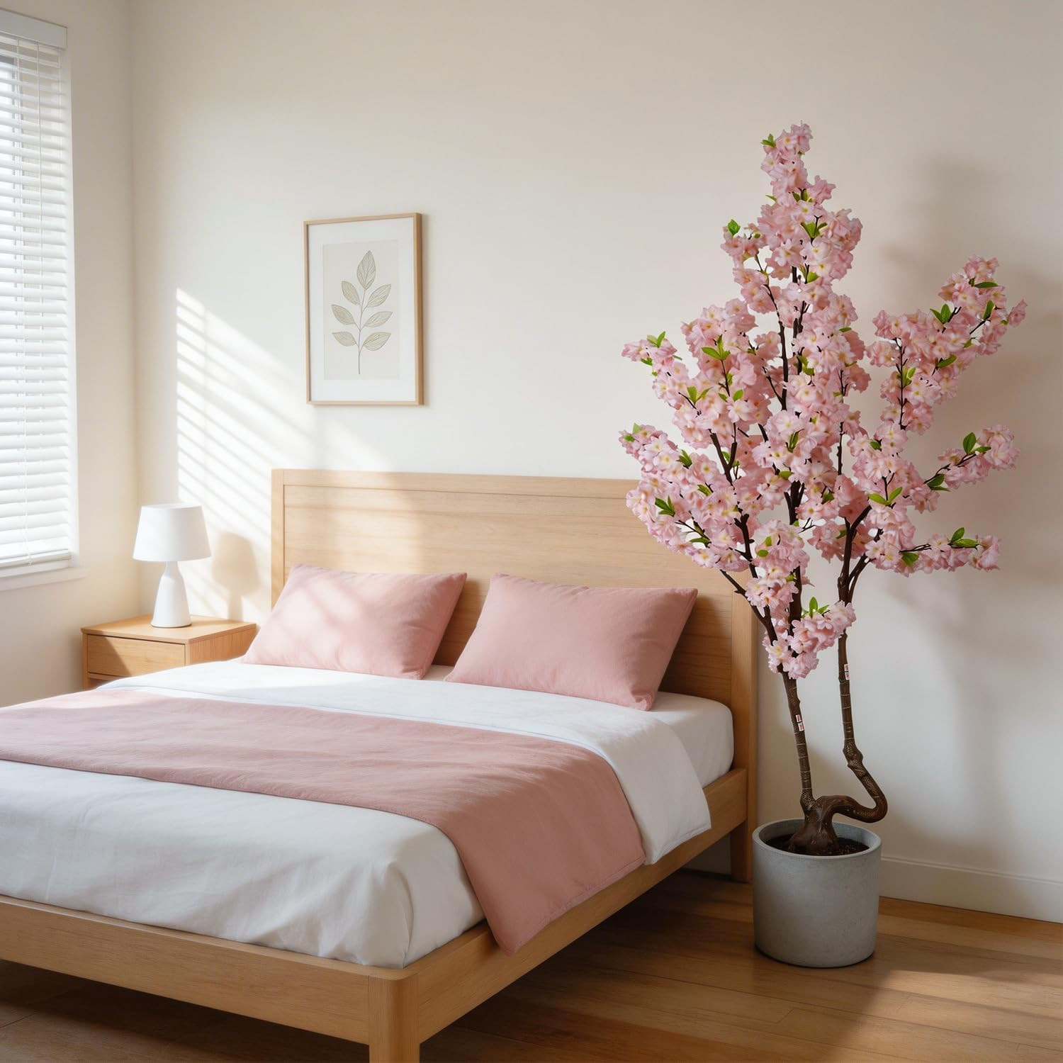7.2Ft Pink Faux Cherry Blossom Tree for Home & Holiday Decor