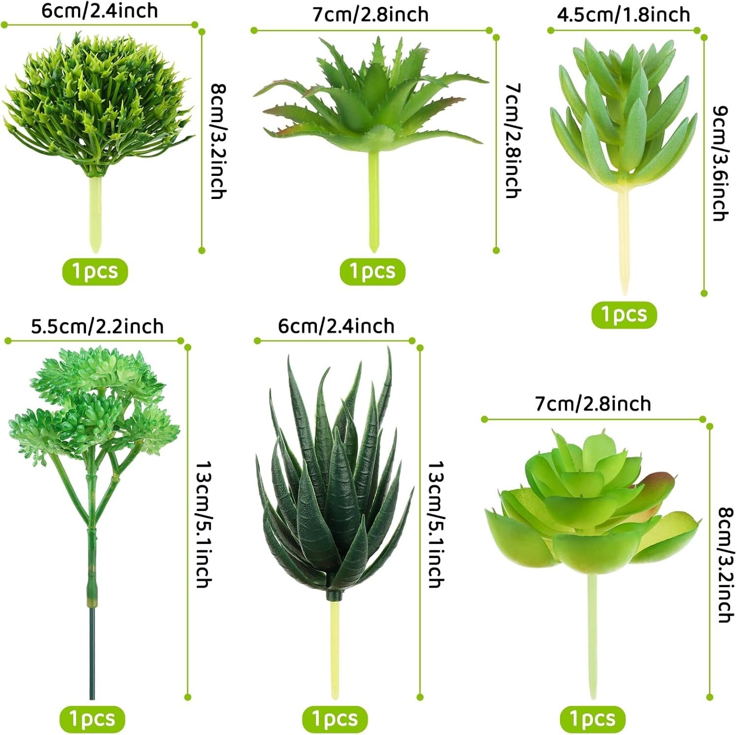 Realistic Hand-Painted Mini Succulents – Perfect for DIY Crafting & Decoration