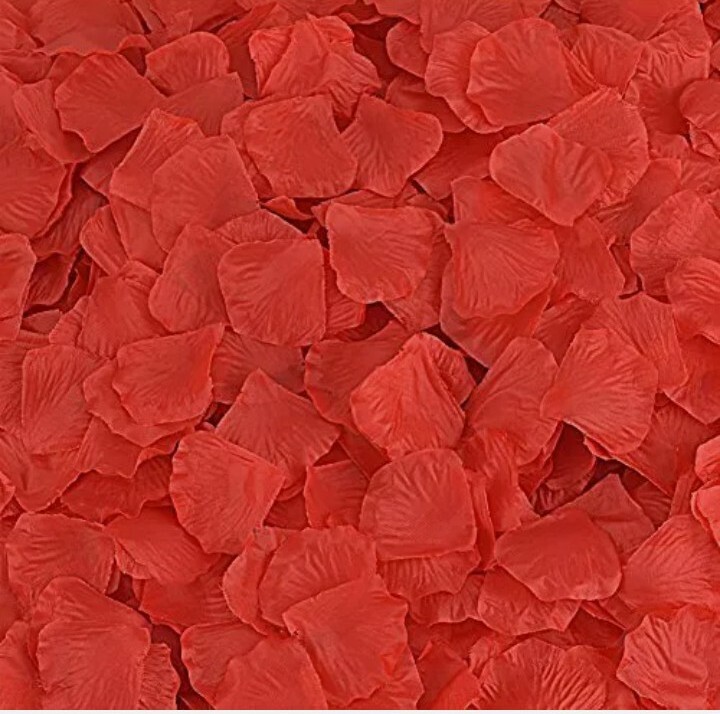Red Rose Petals 300 Count Fabric Artificial Flower for Valentine/ Ceremonies