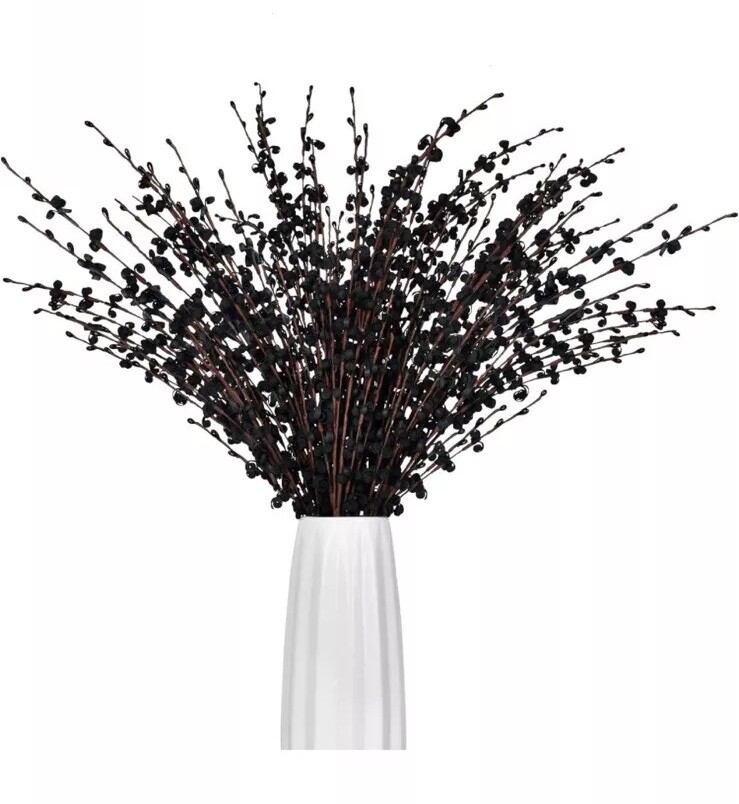 10 Pcs Black 29″ Stem Artificial Jasmine Flowers Flower Bouquet Deco Party Vase