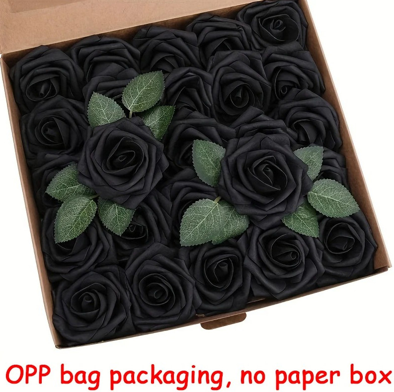 25pcs Artificial Rose Flowers Stem DIY Wedding Bouquet Home Decor Set – NEW