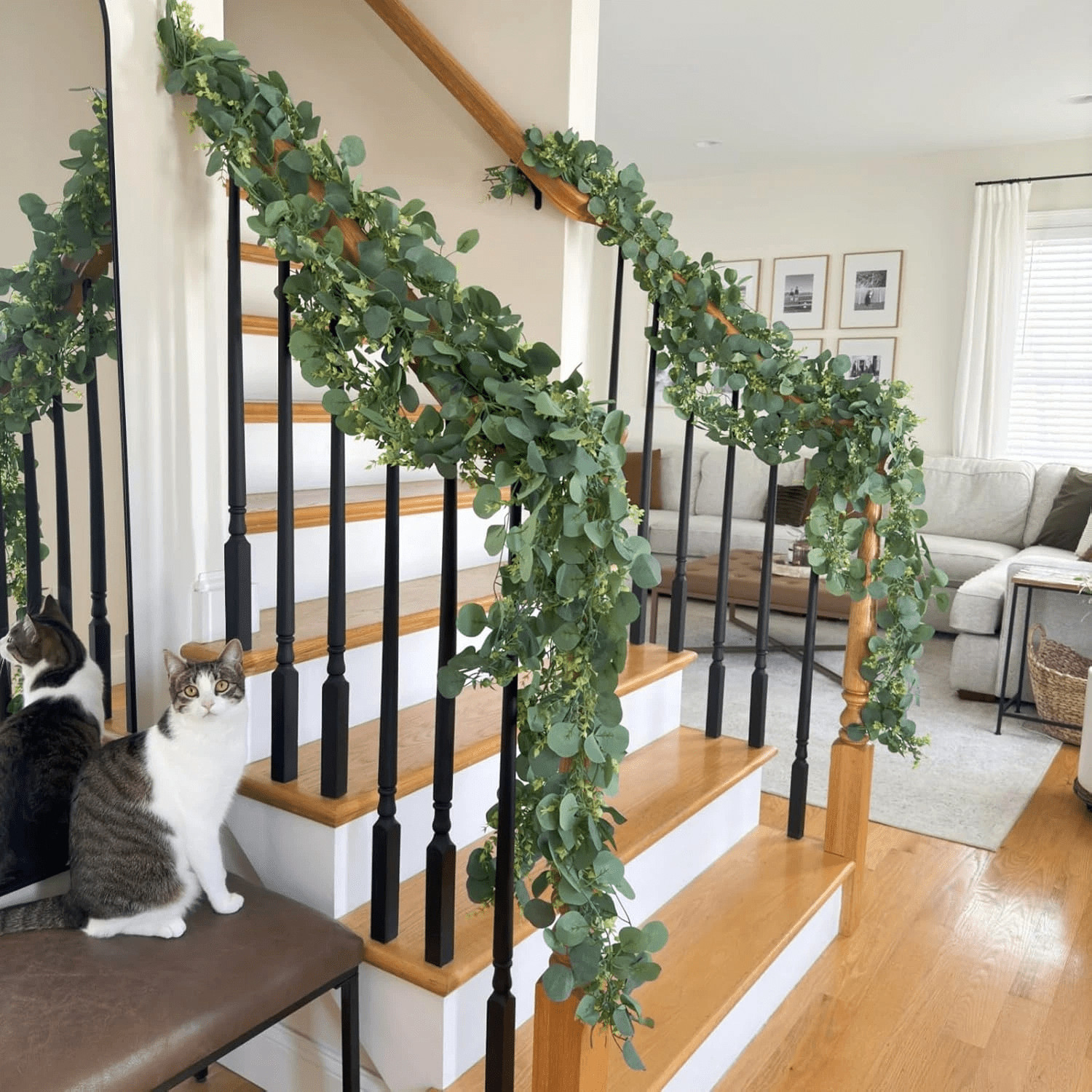 Artificial Eucalyptus Garland – Fake Greenery Vines with Realistic Leaves