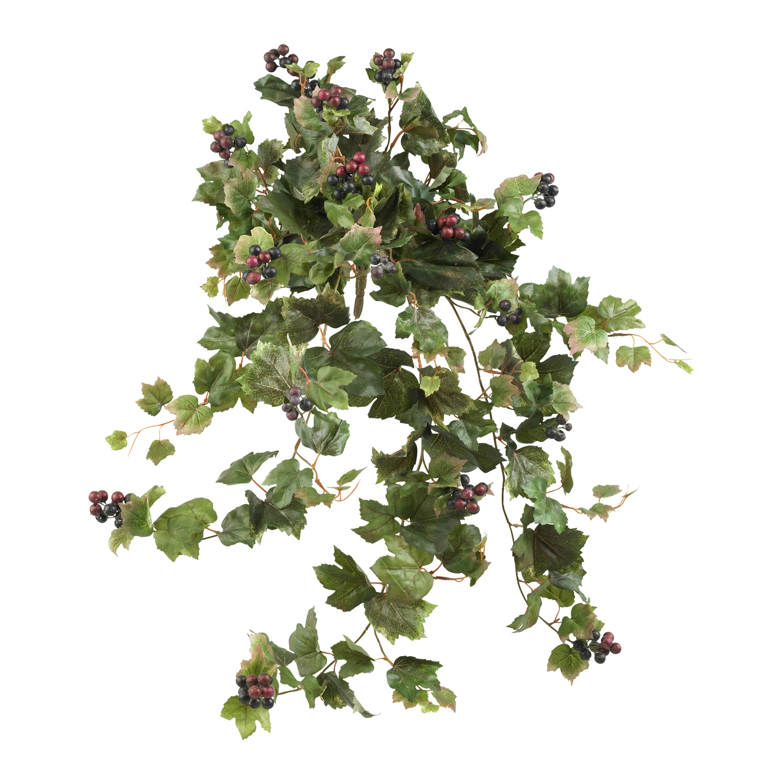 Nearly Natural 24” Grape Leaf Hanging Artificial Plant Realistic Decor Set Of 2