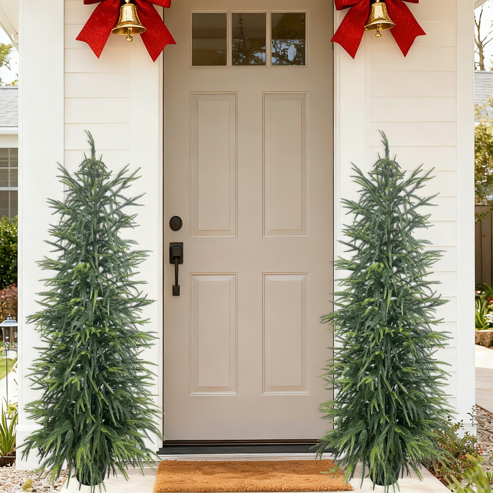 150 cm 2 Pack Artificial Norfolk Pine Evergreen Plant Home and Garden Decoration