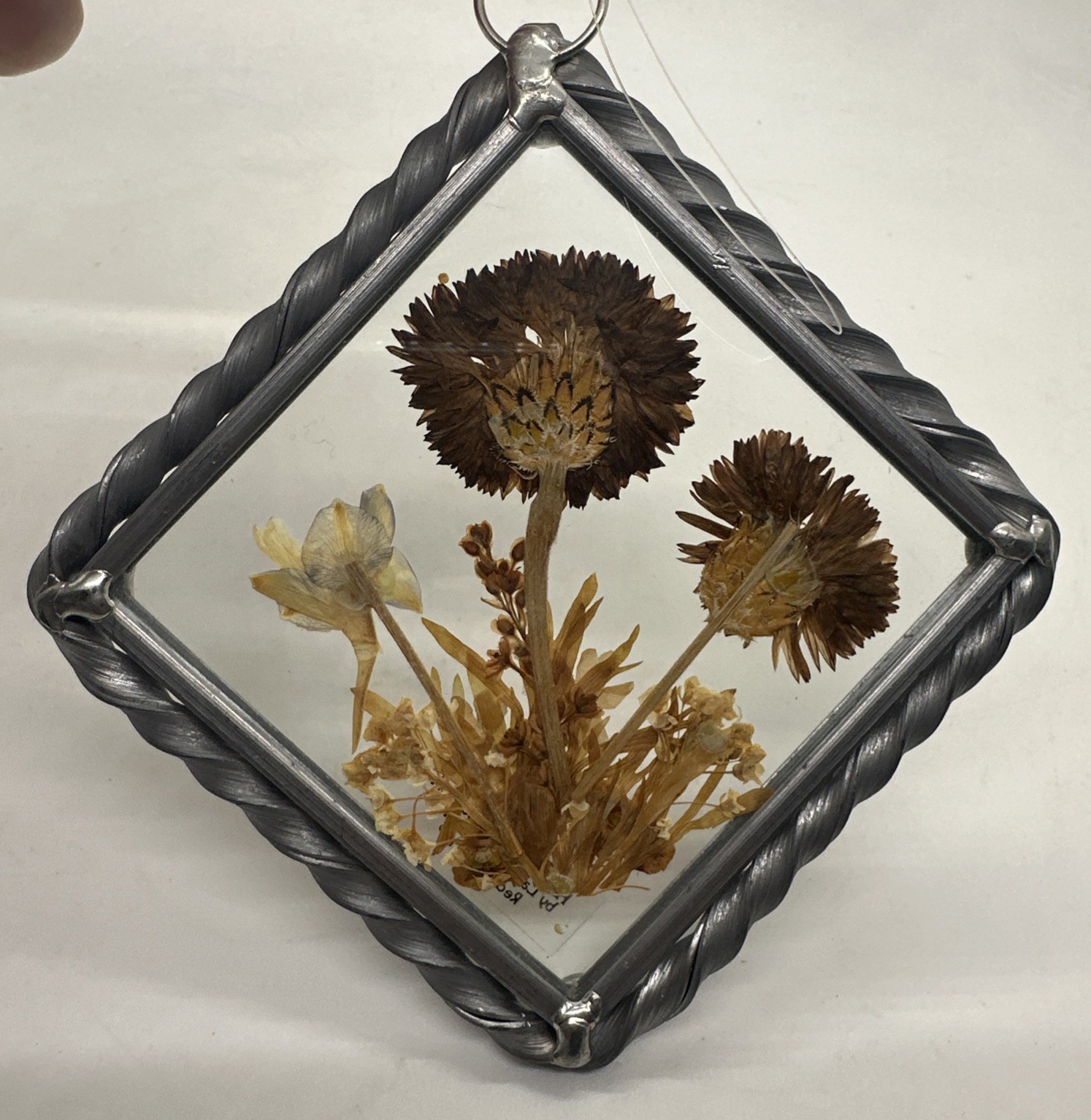 Dried Pressed Flowers Framed Glass Vintage Hanging Decor Lasting Impressions USA