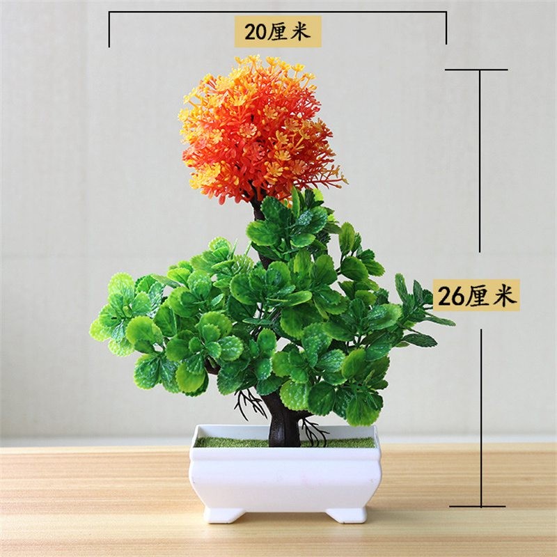 Bonsai Flower Simulation Plant Home Decorative Small Tree Straw Ball Creative