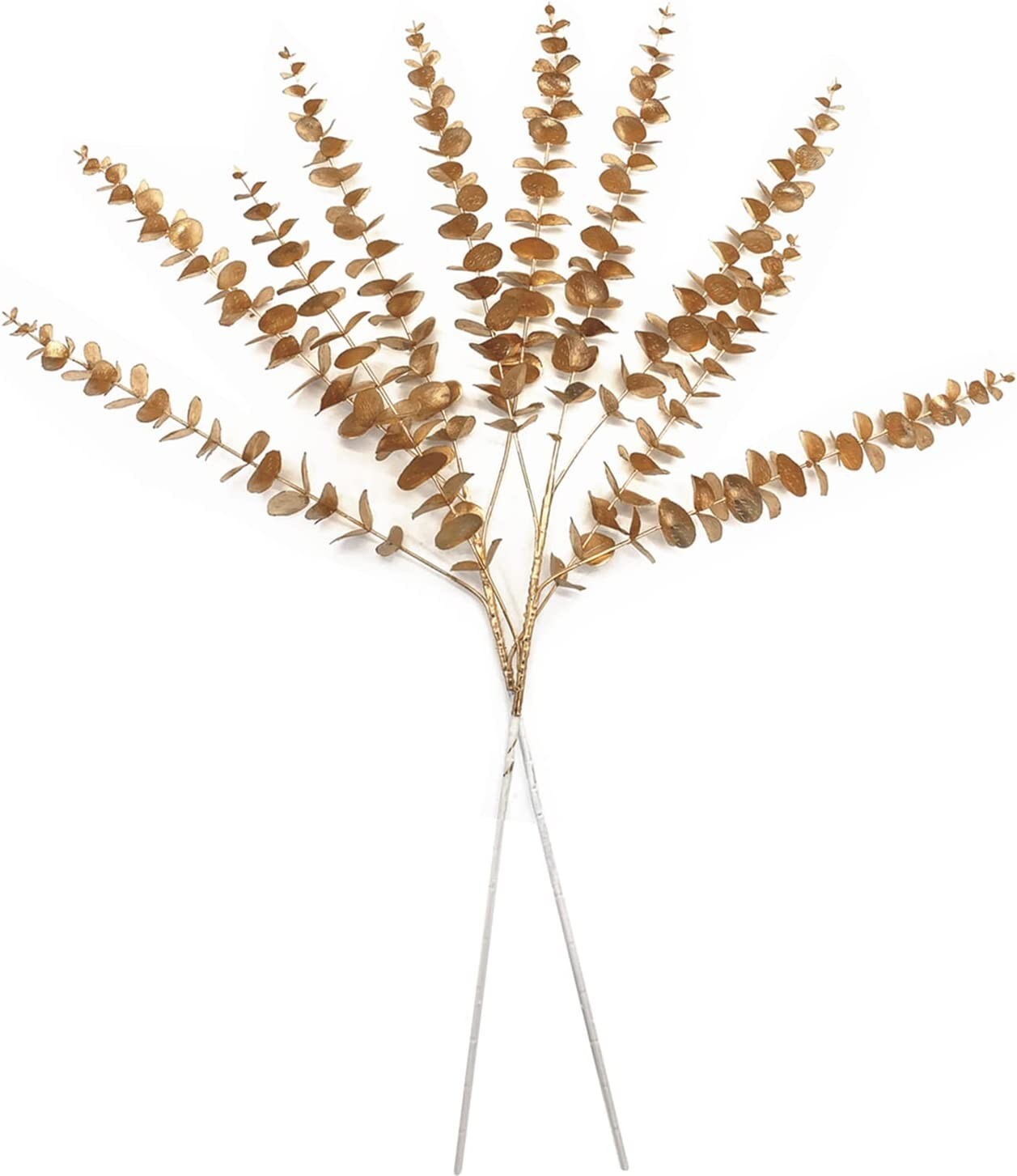 CATTREE Artificial Eucalyptus Gold Plants Christmas Decorations 30″ Tall Golden