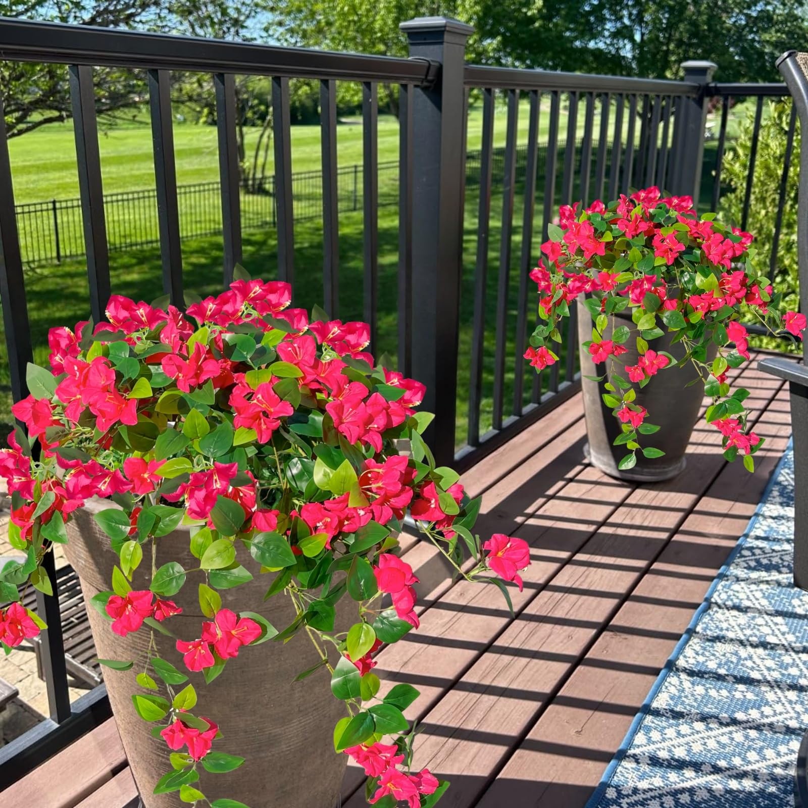 Artificial Bougainvillea Flowers Fake Plants for Outdoor Outside UV Resistant…