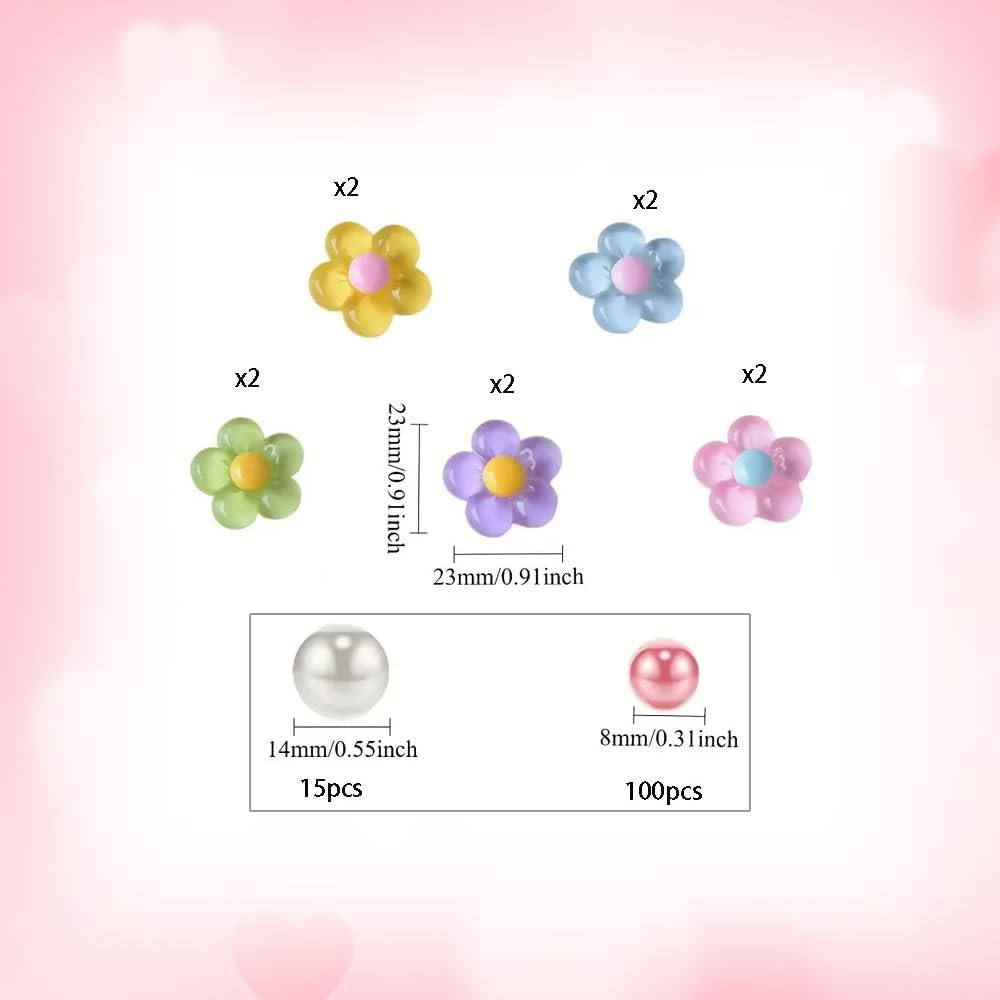 125Pcs Flower Vase Filler Artificial Floral Pearl for Floating Candle Faux Paste