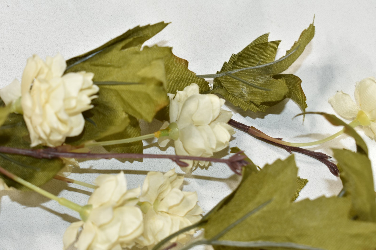 Pottery Barn Faux Ivory Hops Branch Artificial Flowers 42″ Stem NEW