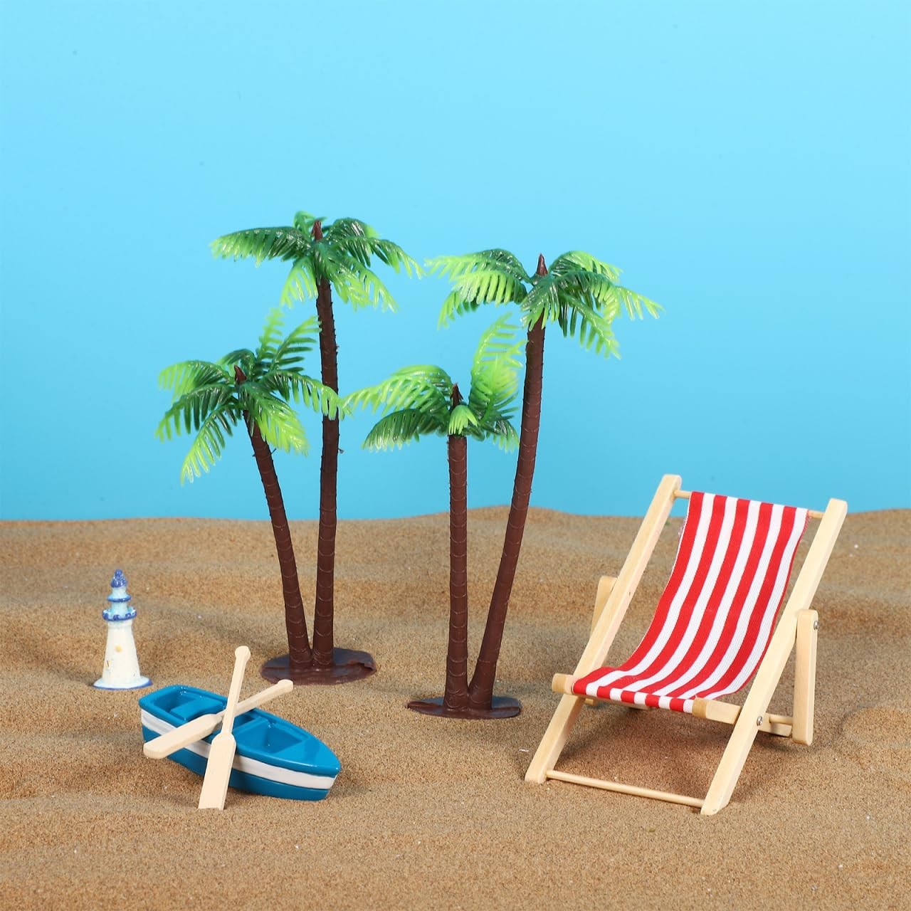 Artificial Plants Miniature Palm Tree Mini Artificial Tropical Tree Coconuts …