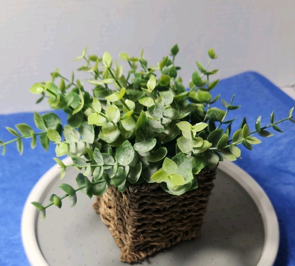 Plants Artifical In Flower Pot Basket 4×4 . No Watering!