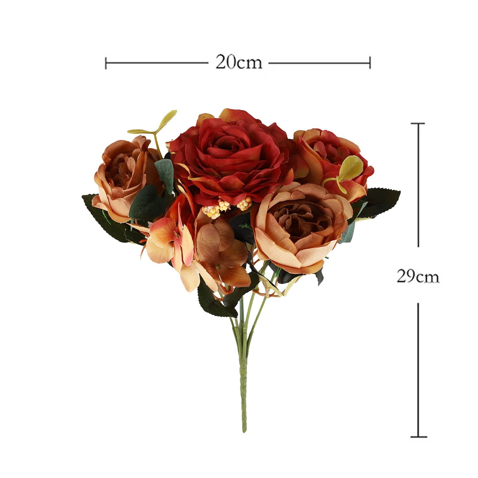 Silk Peony Artificial Flowers Fake Bouquet Wedding Party Decoration UK !
