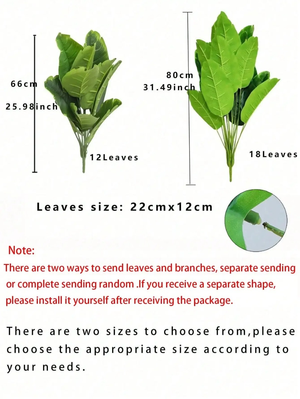 Artificial Palm Tree Large Fake Banana Plant Real Touch Leaves Home Garden Decor