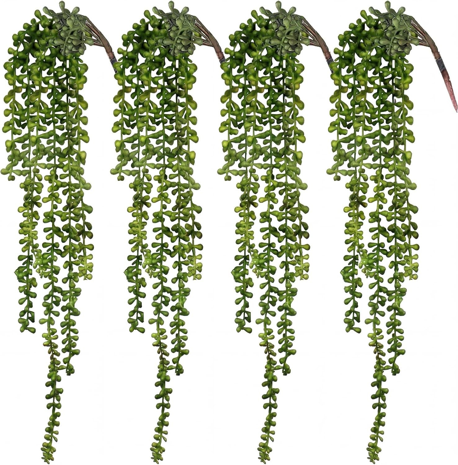 Fake Hanging Plants, String of Pearls Artificial Hanging Succulents Greenery …