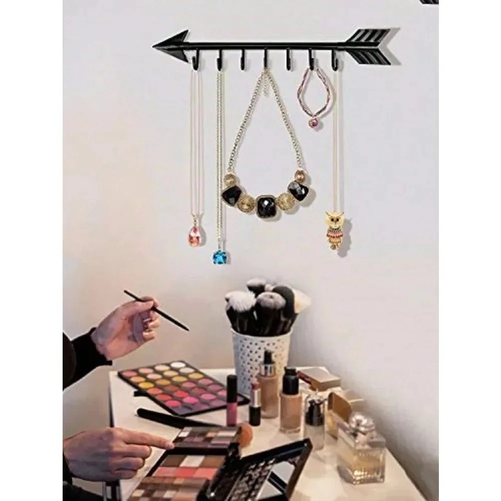 Vintage Arrow Jewelry Organizer Rack Wall-Mounted Vanity Storage Hook for Lovers