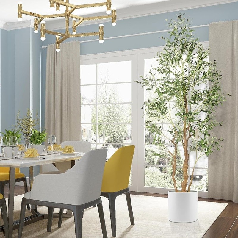 Realistic Artificial Olive Tree Indoor Outdoor Decor Maintenance Free Durable US