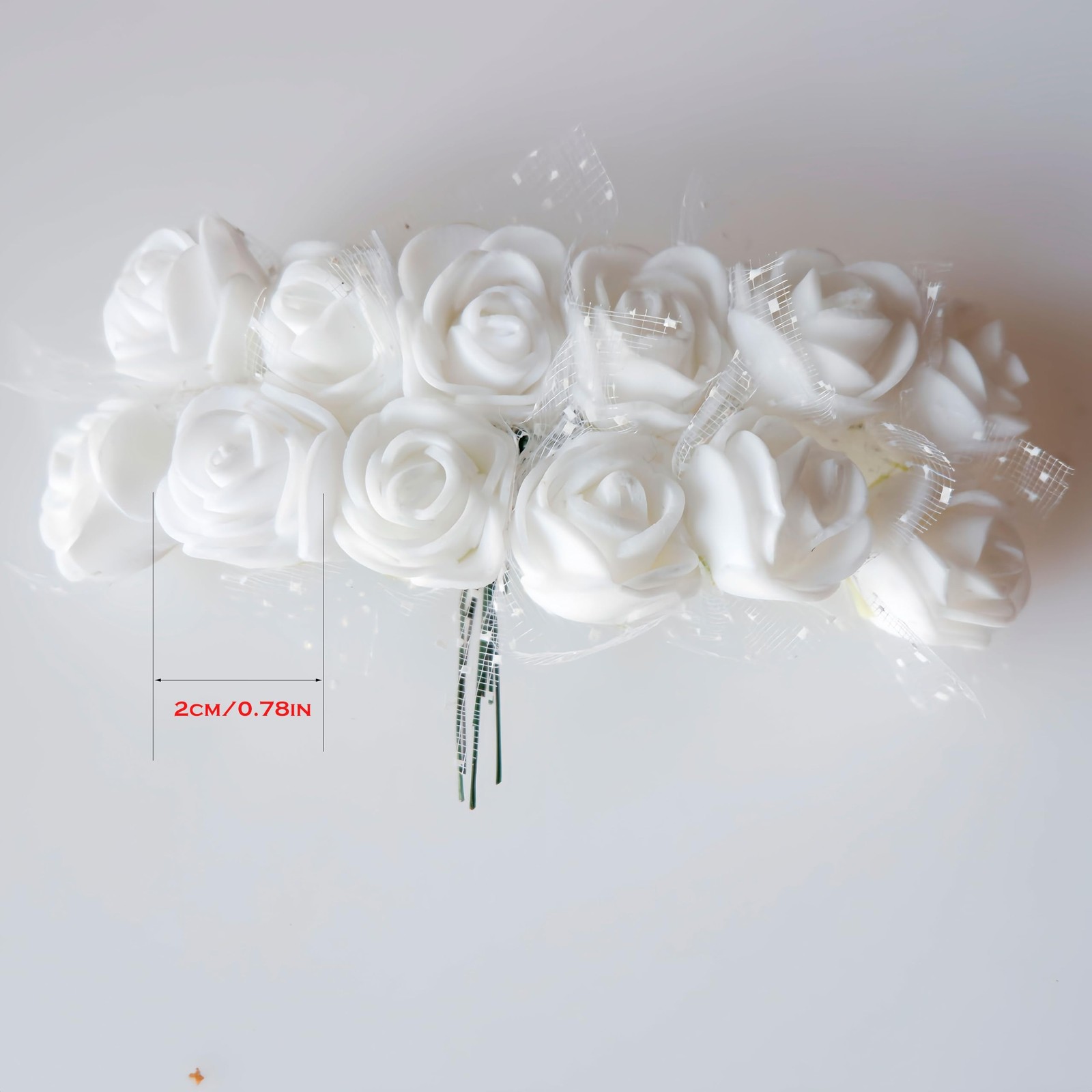 Mini Foam Roses Artificial Flowers Bulk 144 PCS Red Small Head Craft Decor