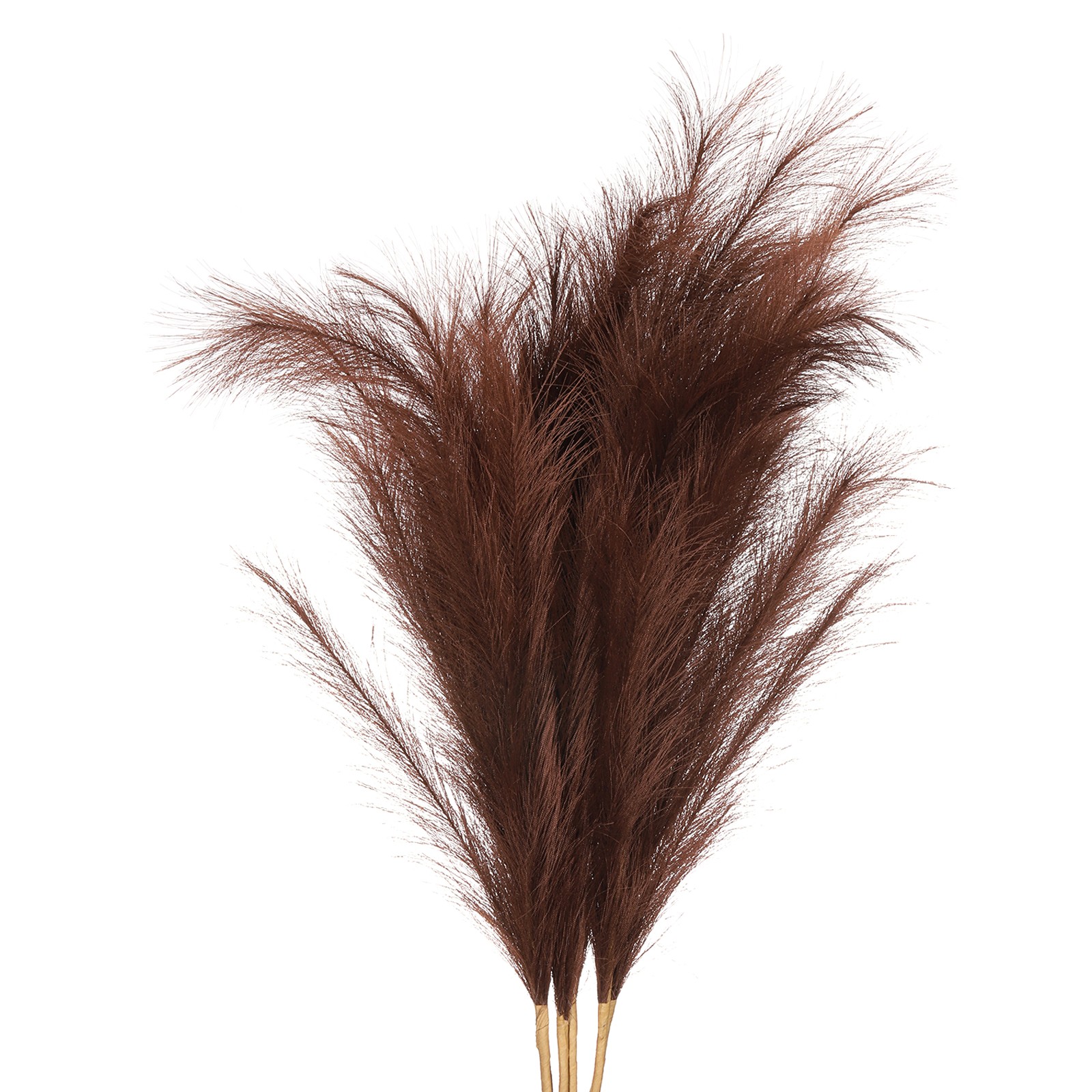 37.8in Pampas Grass Decor, 7 Pcs Artificial Pampas Grass Bulk, Dark Brown