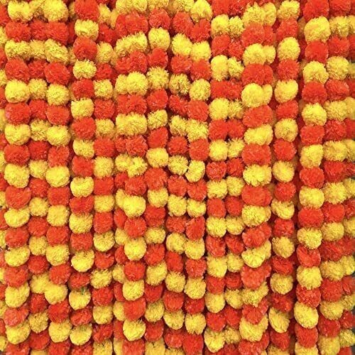 Wholesale Lot Indian Artificial Marigold Flower Garlands Diwali Christmas Decor