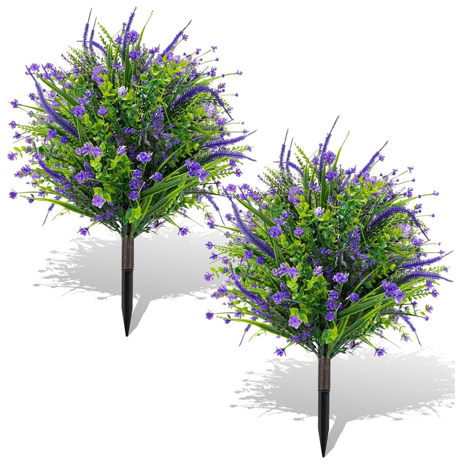 Artificial Topiary Ball Trees 15.7in UV-Resistant Faux Shrubs Garden Decor Pu…