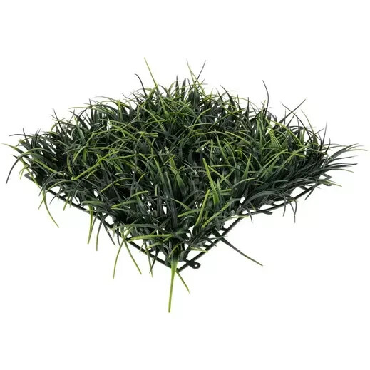 Easter Spring 9.84″ Plastic Green Faux Grass Square with Green & White Blades
