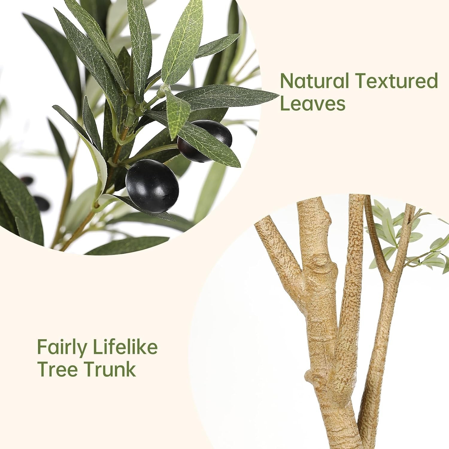 Lifelike 9ft Silk Olive Tree with Bendable Branches – Perfect for Home or Office