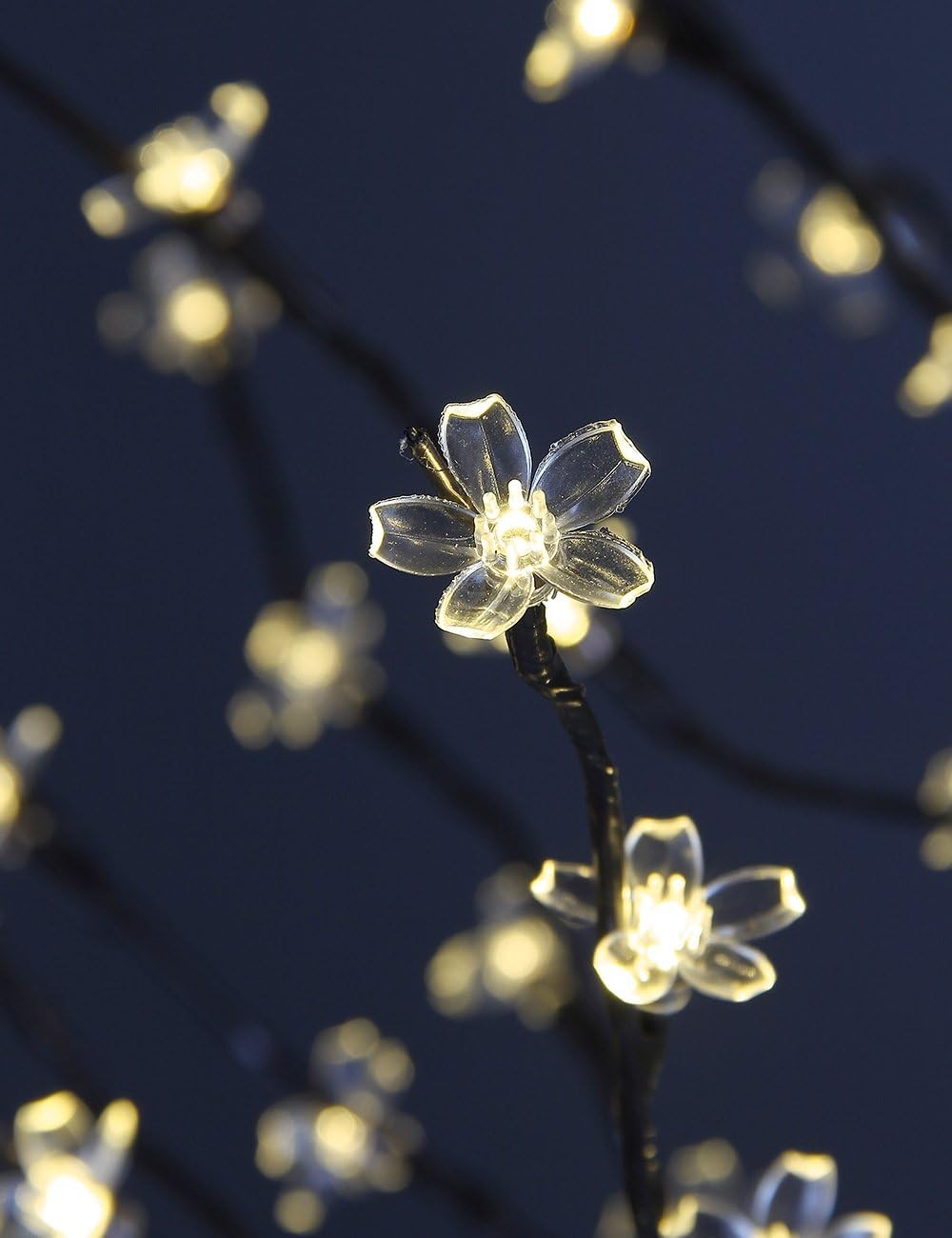 6.5 feet 208L LED Lighted Cherry Blossom Tree Warm White Decorate Home Garden