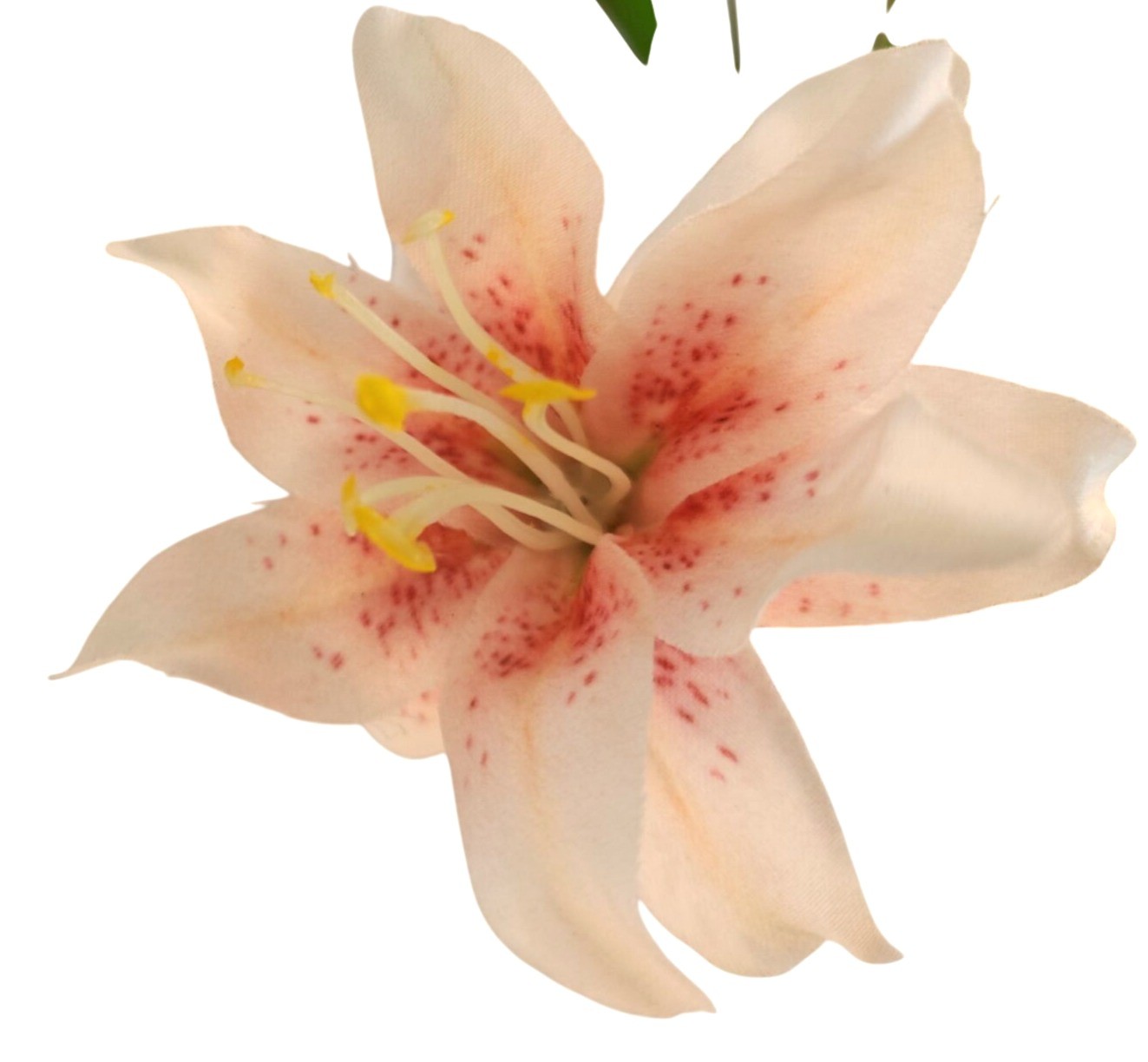 Luxury Artificial Asiatic Lily Stem 27 Inch | Blush Pink and White Faux Lily | D