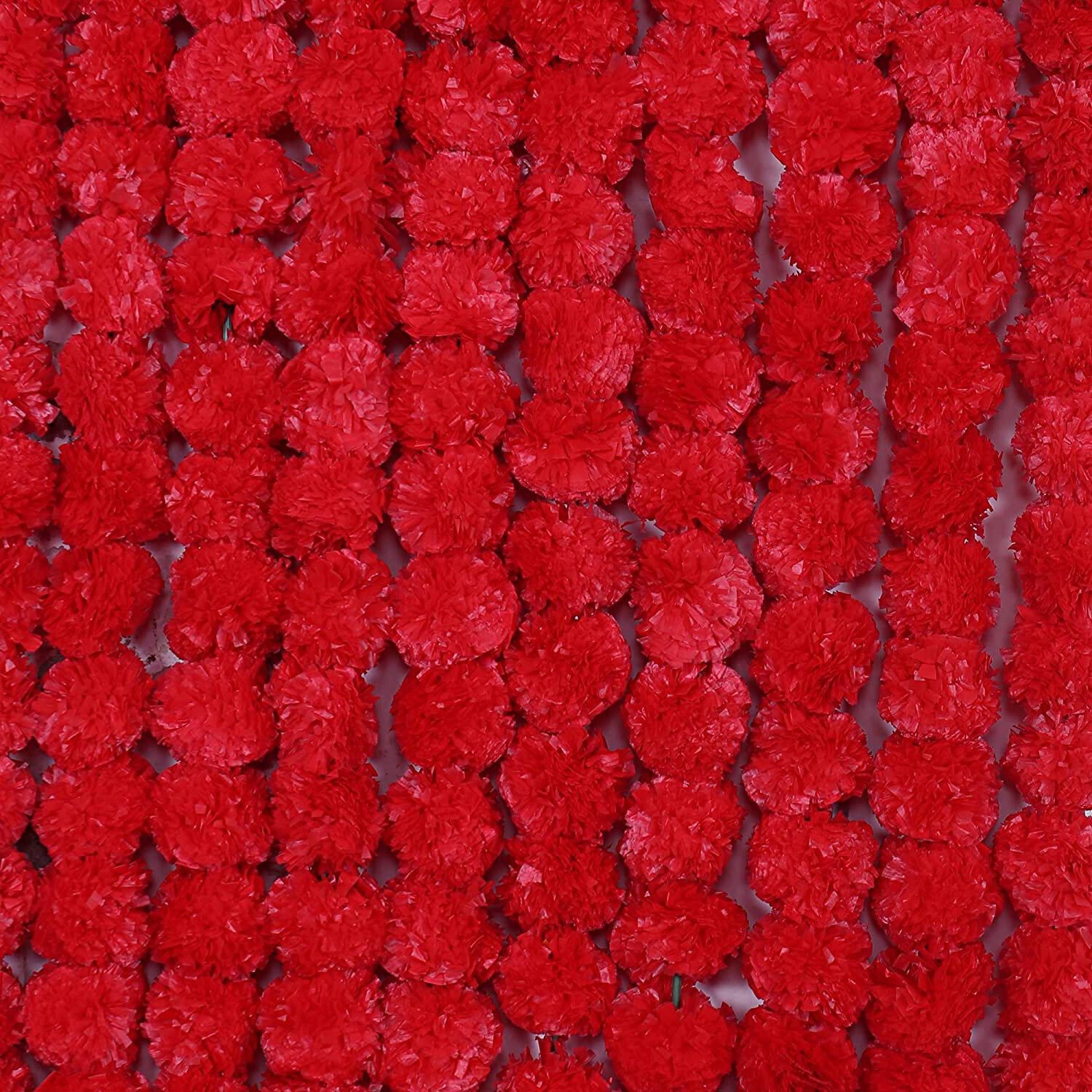Artificial Marigold Flower Garlands Diwali Indian Wedding Party Decoration Red