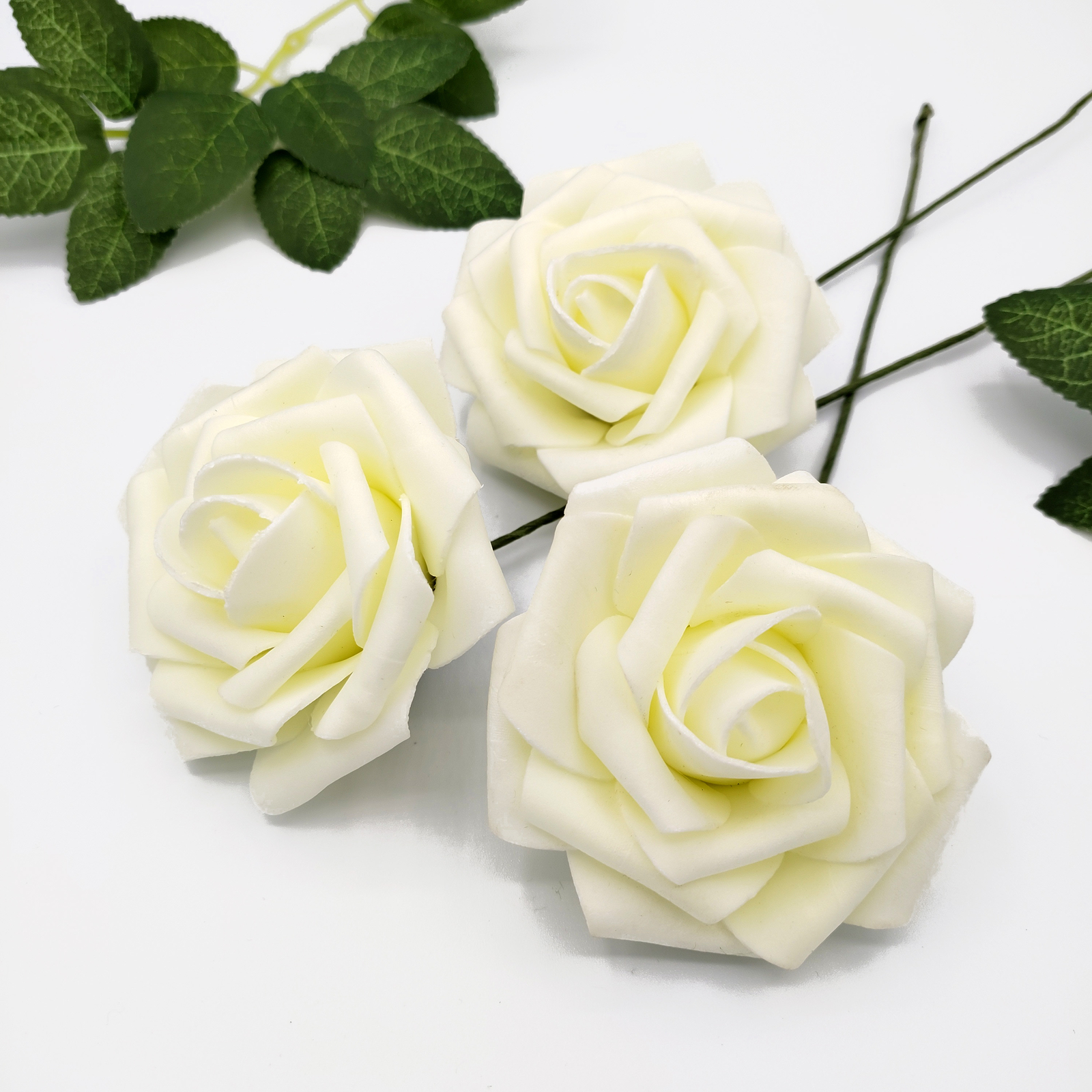 US 25 Artificial Rose Flower Floral Bridal with Stem Wedding Bouquet Decoration