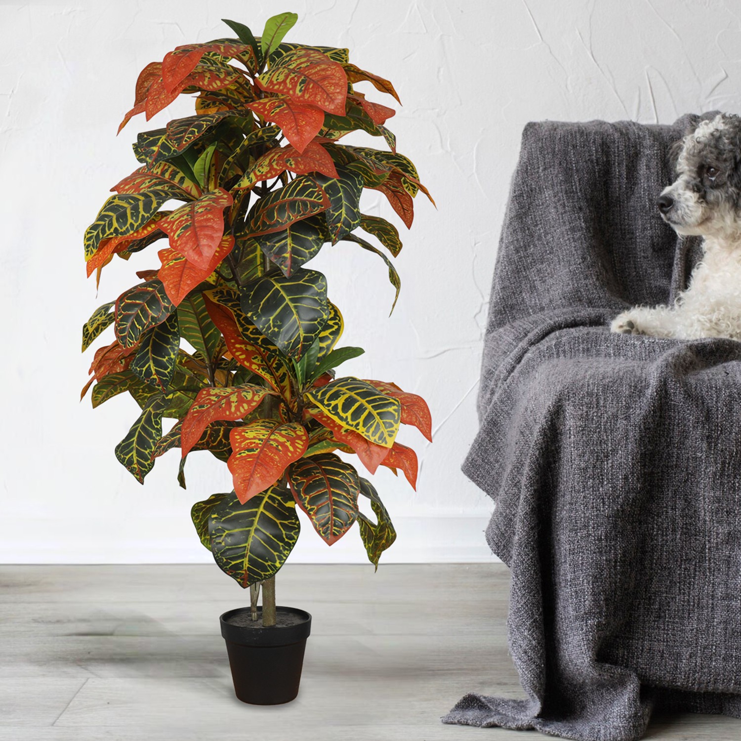 Goleray 3ft Artificial Fall Trees Home Decor Faux Plant 1/2 Pack Indoor Outdoor