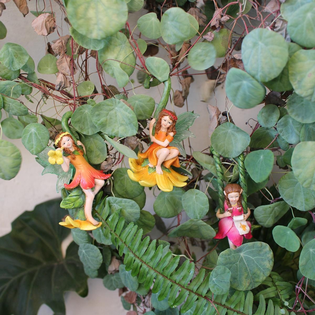 3pc Tree Vine Flower Fairy Diy Garden Bonsai Pendant Home Decor Craft