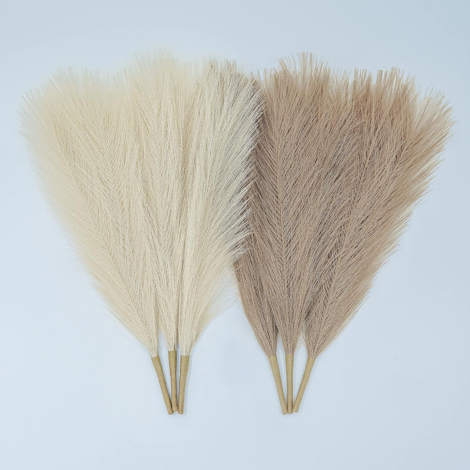 Faux Pampas Grass Decor. 6 Stems 17” Short Artificial Pampas Grass. Room …