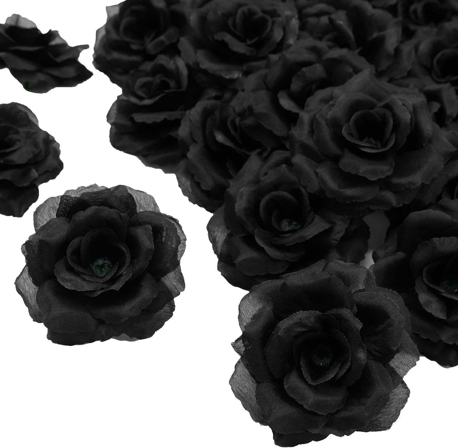 20 Pcs Rose Flower Head, Artificial Flowers Bulk for DIY Crafts, 3in Fake Rose