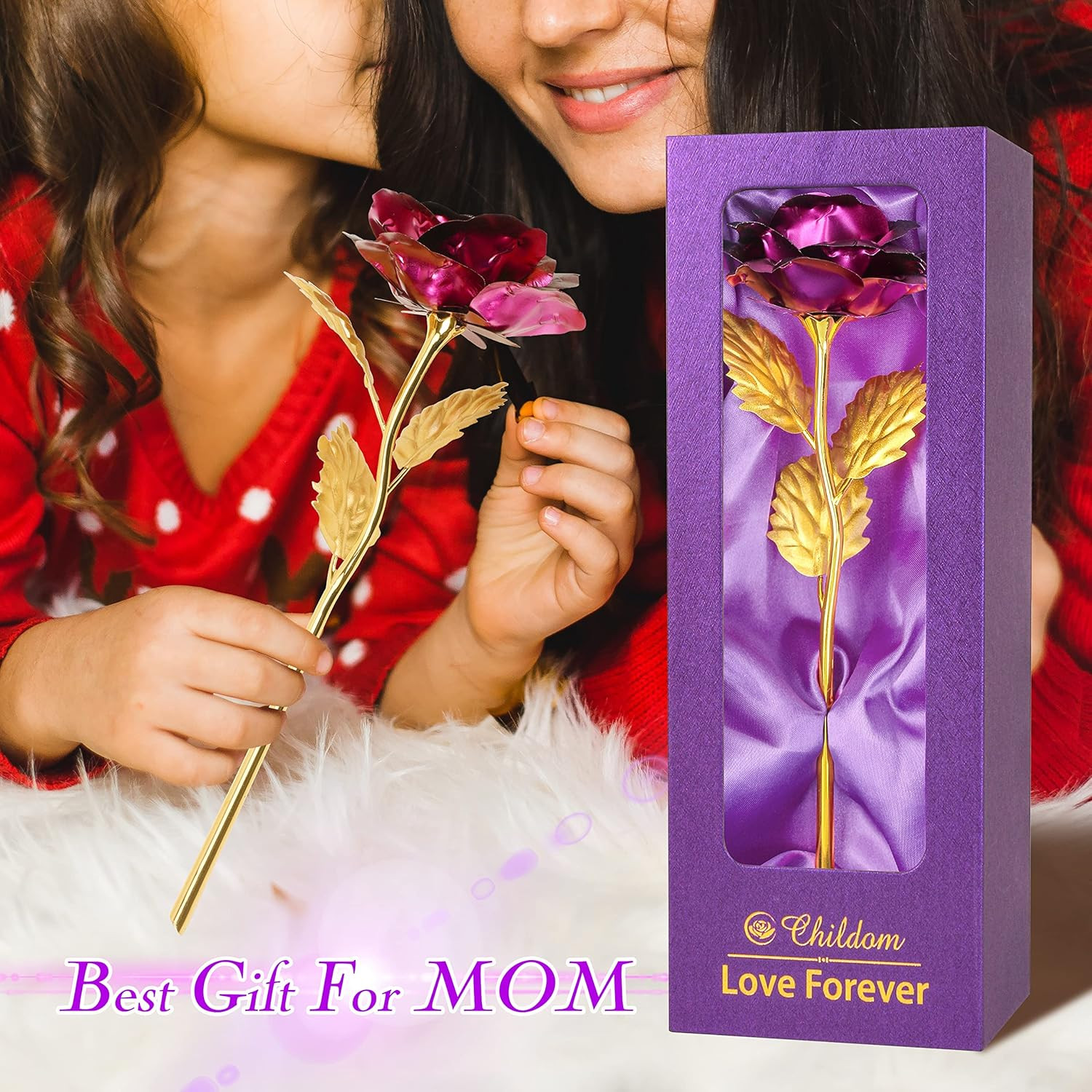 Birthday Gifts for Women Mom,Forever Purple Rose Flower for Delivery Prime | Chr
