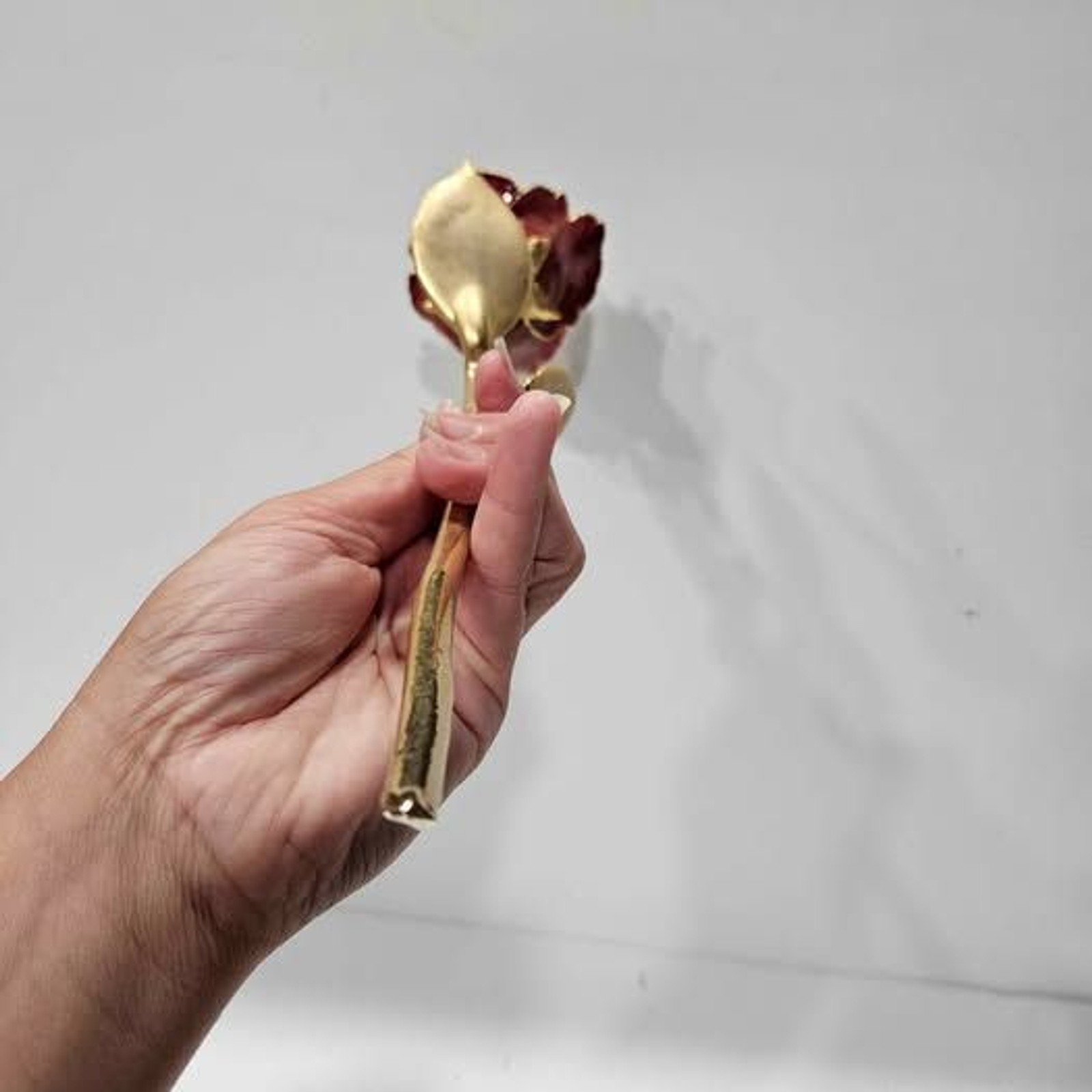 Gold Plated Red Rose